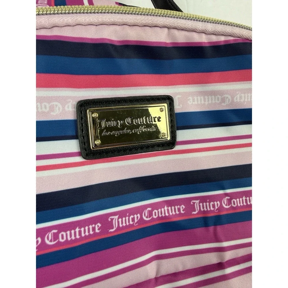Juicy Couture‎ Wild Heart Striped Squad Backpack Nylon Medium Handbag New